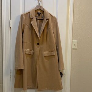 Torrid Caramel Brushed Premium Coat - Color: Beige | Size: 1XL